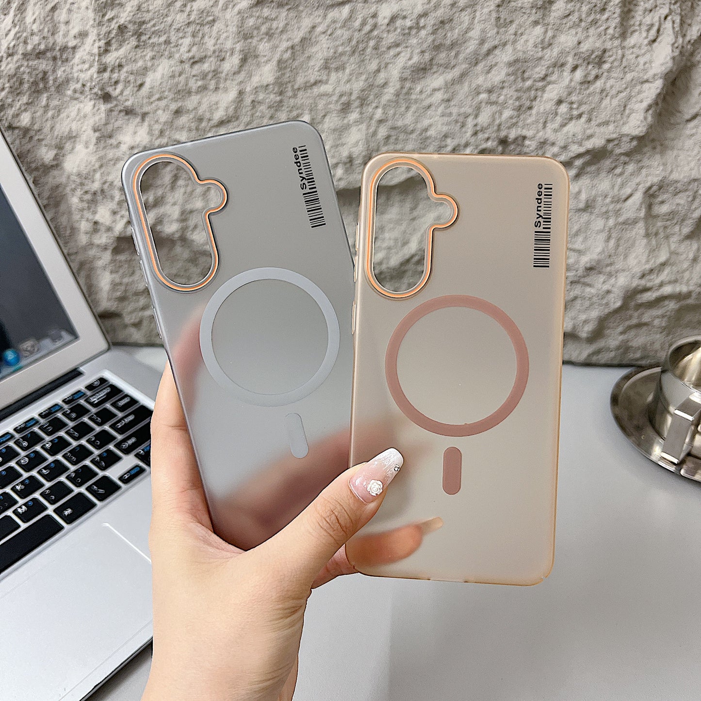 Samsung A56 5G Premium Magnetic Frosted Ultra Slim Back Case - Desert Gold