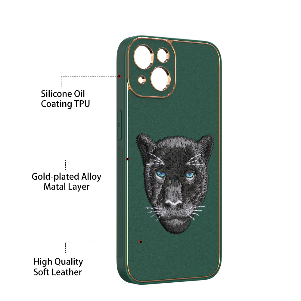 Apple iPhone 13 Premium Embroidery Leather case - Pattern 8