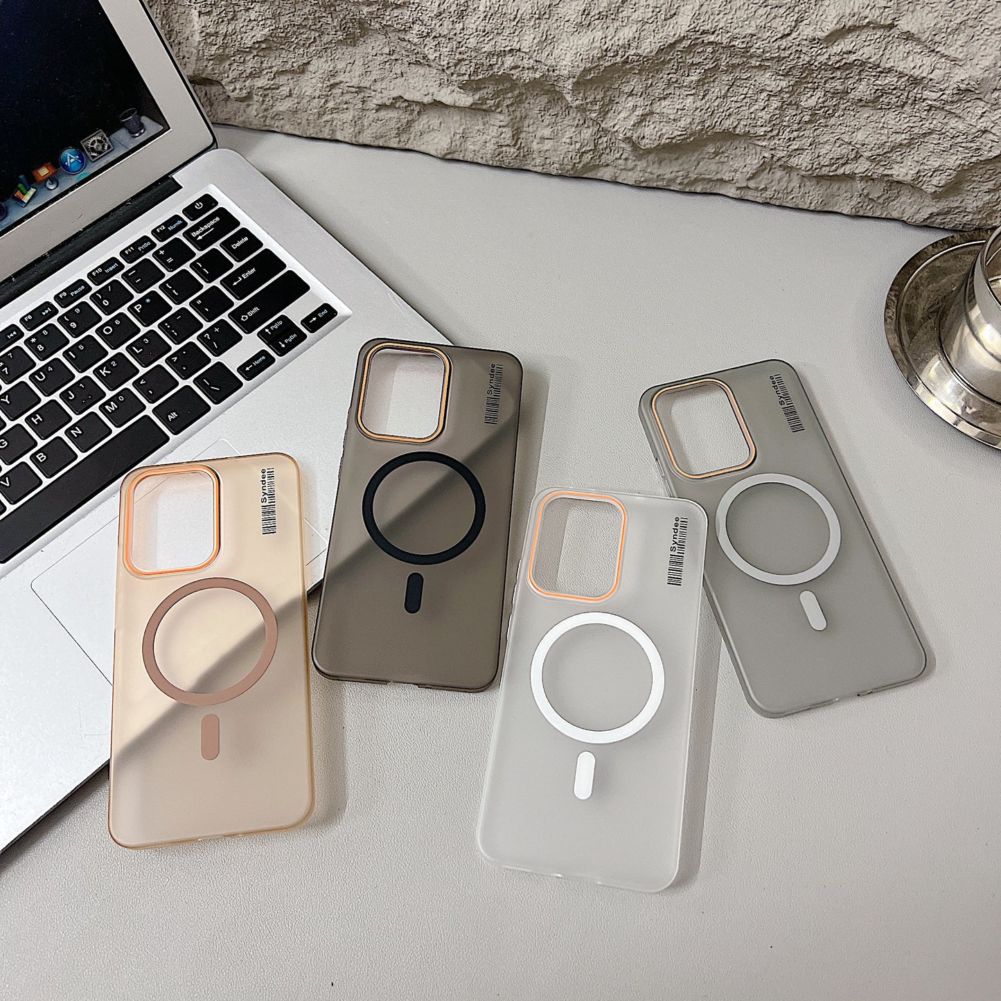 Oppo Reno 14 5G Premium Magnetic Frosted Ultra Slim Back Case - Desert Gold