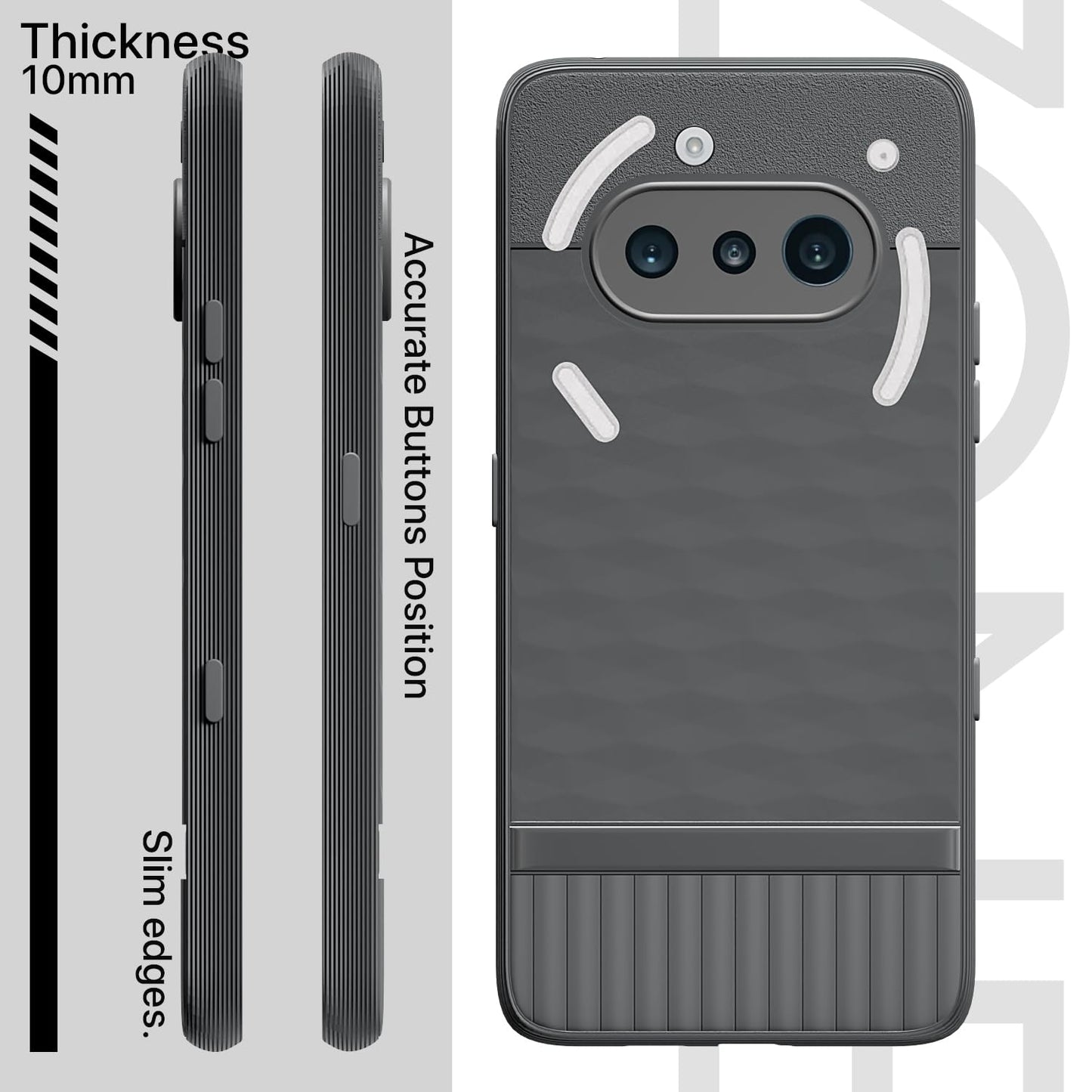 Nothing 3A 5G Soft Silicone Back Case Cover - Hexa Cube 3