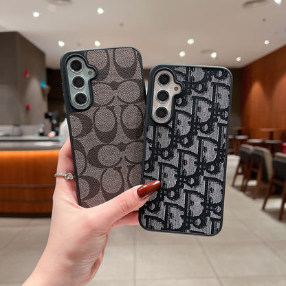 Samsung S23 FE 5g Luxury Branded Leather Designer Case - Coach