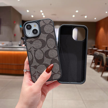 Apple iPhone Luxury Branded Leather Designer Case - Coach