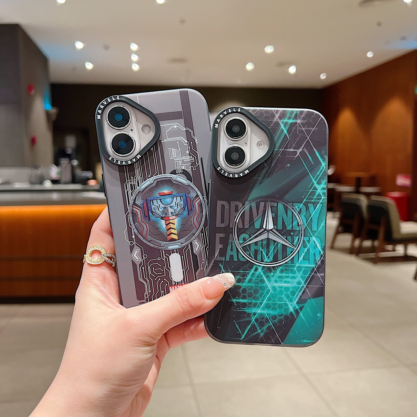Apple iPhone 16 Series Premium Mercedes IMD Printed Back Case - Mercedes