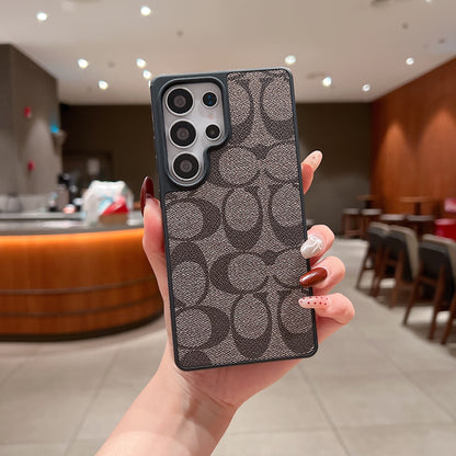 Samsung Ultra Luxury Branded Leather Designer Case - Coach