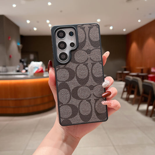 Samsung Ultra Luxury Branded Leather Designer Case - Coach