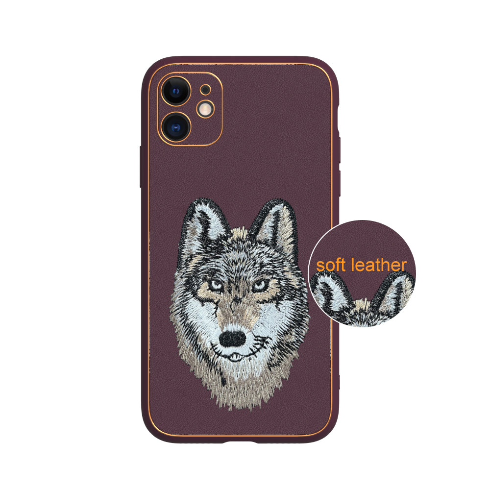 Apple iPhone 11 Premium Embroidery Leather case - Pattern 4