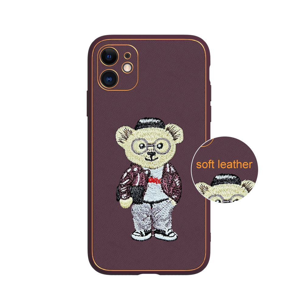 Apple iPhone 11 Premium Embroidery Leather case - Pattern 3