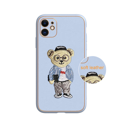Apple iPhone 11 Premium Embroidery Leather case - Pattern 11
