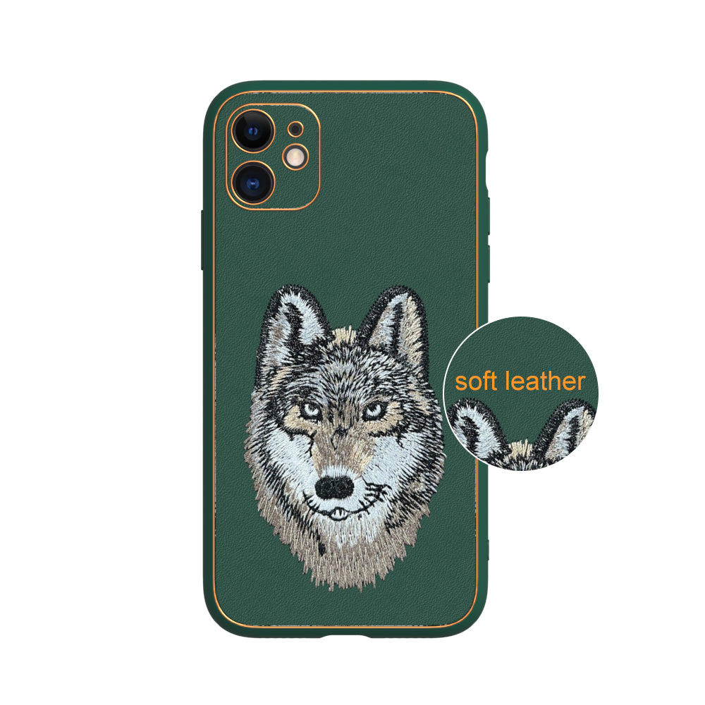 Apple iPhone 11 Premium Embroidery Leather case - Pattern 8