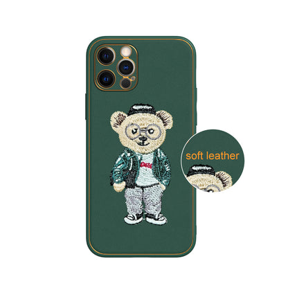 Apple iPhone 12 Pro Premium Embroidery Leather case - Pattern 7