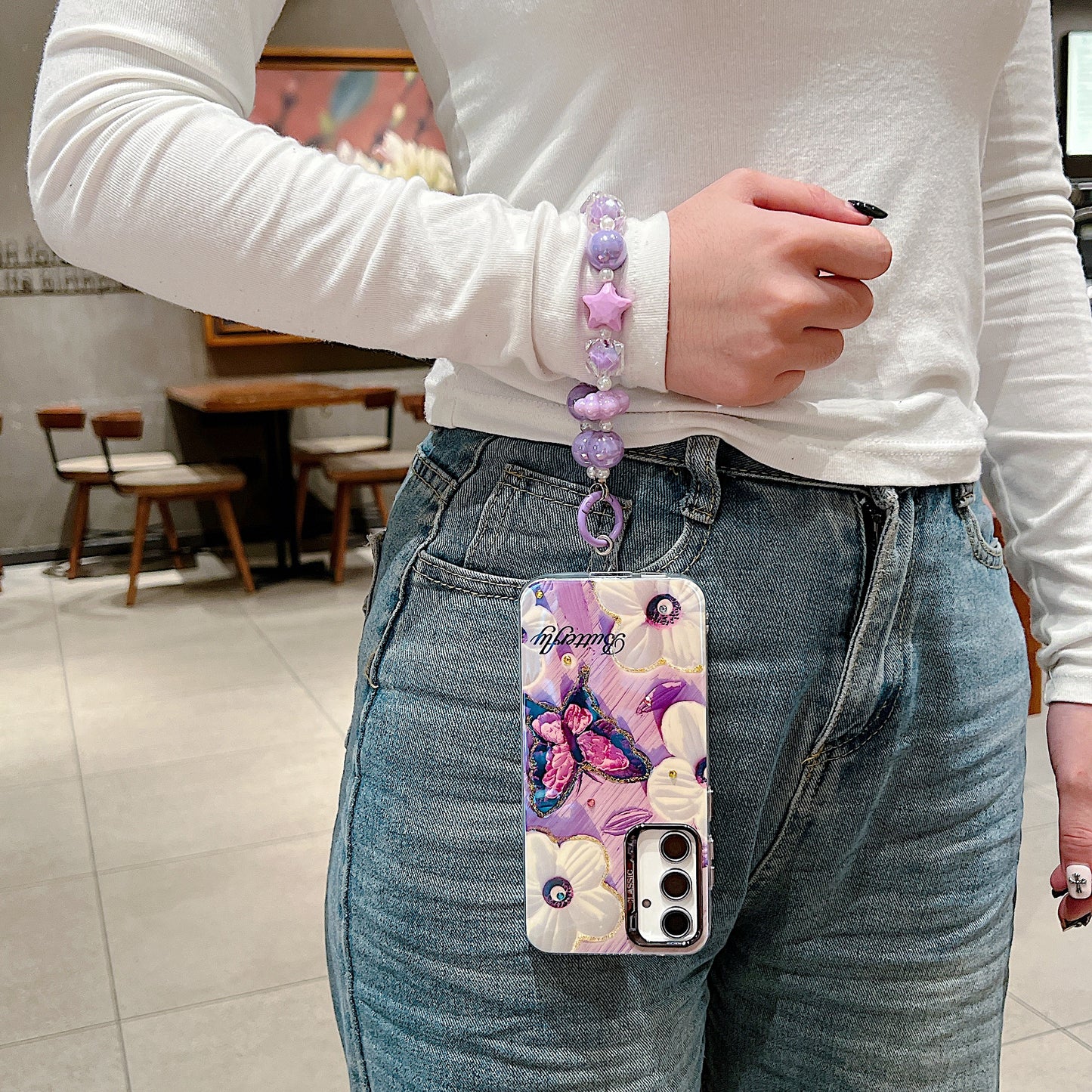 Samsung S23 FE 5G 3D Hot Trending Charms Rhinestone Flowers case - Pattern 6