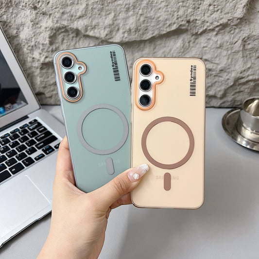 Samsung A14 5G Premium Magnetic Frosted Ultra Slim Back Case - Desert Gold
