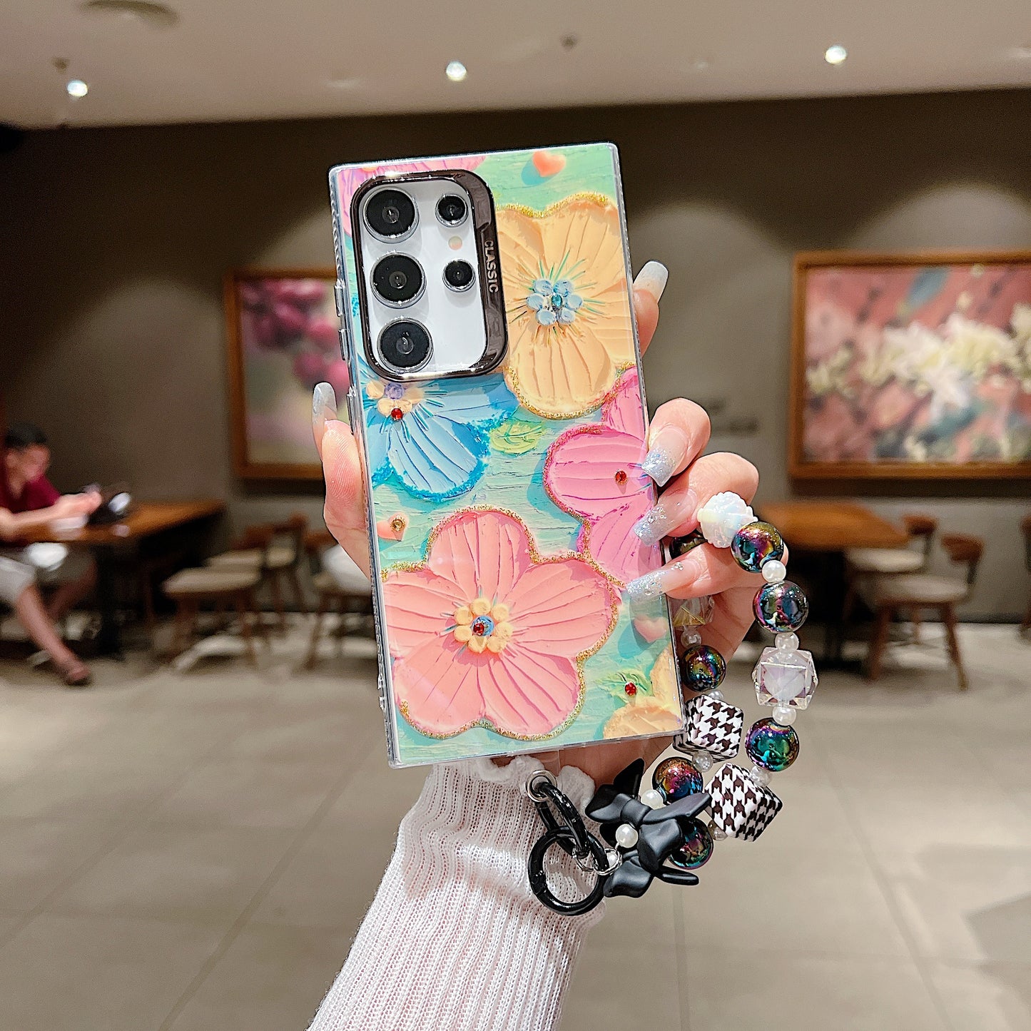 Samsung S23 Ultra 5G 3D Hot Trending Charms Rhinestone Flowers case - Pattern 2
