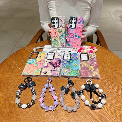 Samsung S24 Ultra 5G 3D Hot Trending Charms Rhinestone Flowers case - Pattern 5
