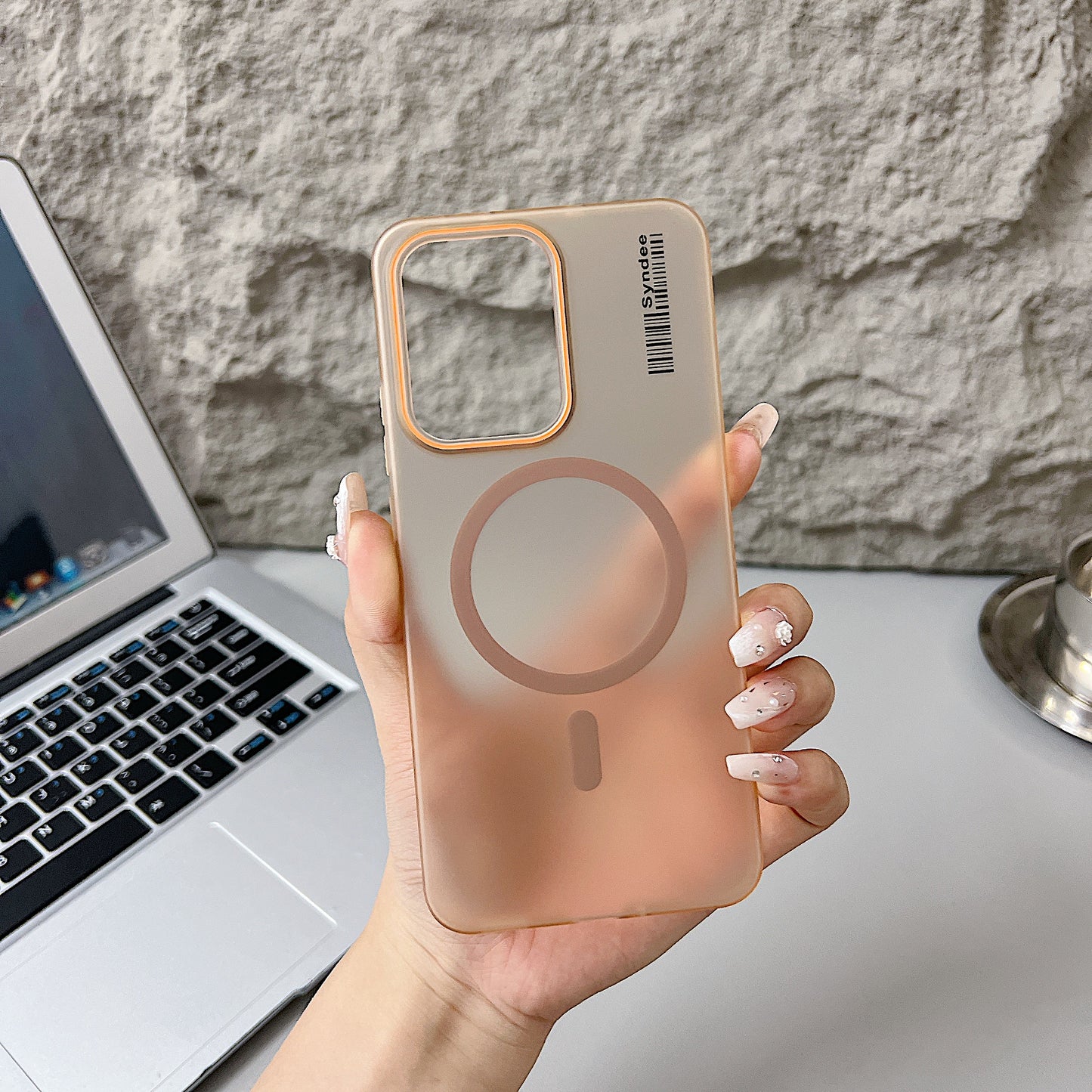 Oppo Reno 13 Pro 5G Premium Magnetic Frosted Ultra Slim Back Case - Desert Gold