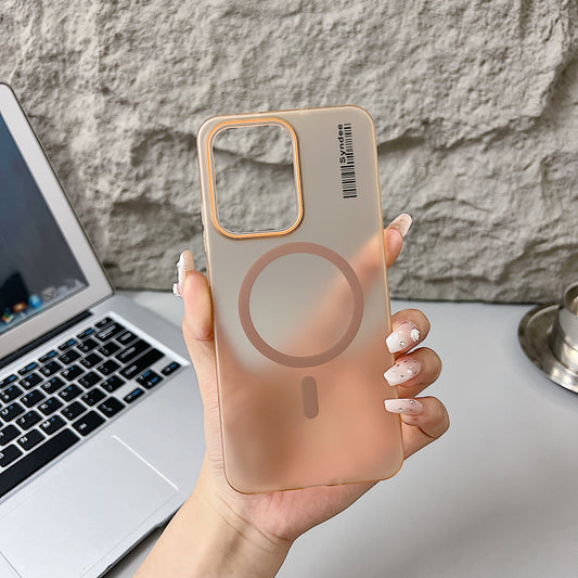 Oppo Reno 13 Pro 5G Premium Magnetic Frosted Ultra Slim Back Case - Desert Gold