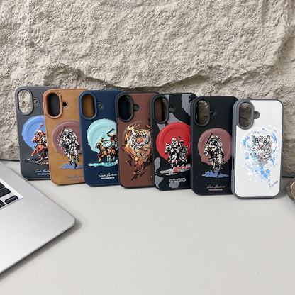 Apple iPhone 16 Plus Premium US POLO Assn. Embroidery Leather case with Magsafe  - Tiger 2