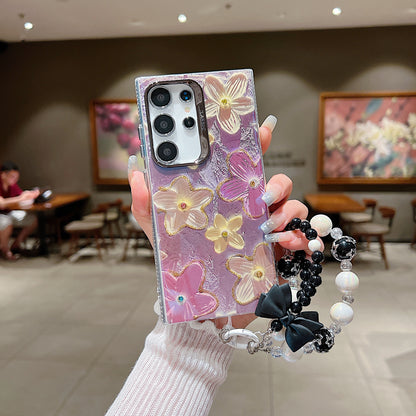 Samsung S23 Ultra 5G 3D Hot Trending Charms Rhinestone Flowers case - Pattern 1