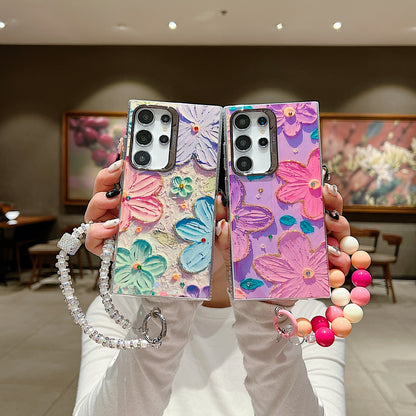 Samsung S23 Ultra 5G 3D Hot Trending Charms Rhinestone Flowers case - Pattern 5