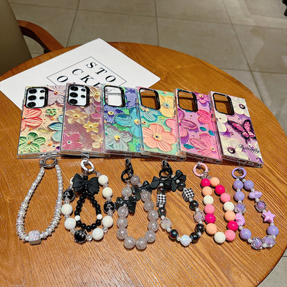 Samsung S24 Ultra 5G 3D Hot Trending Charms Rhinestone Flowers case - Pattern 5