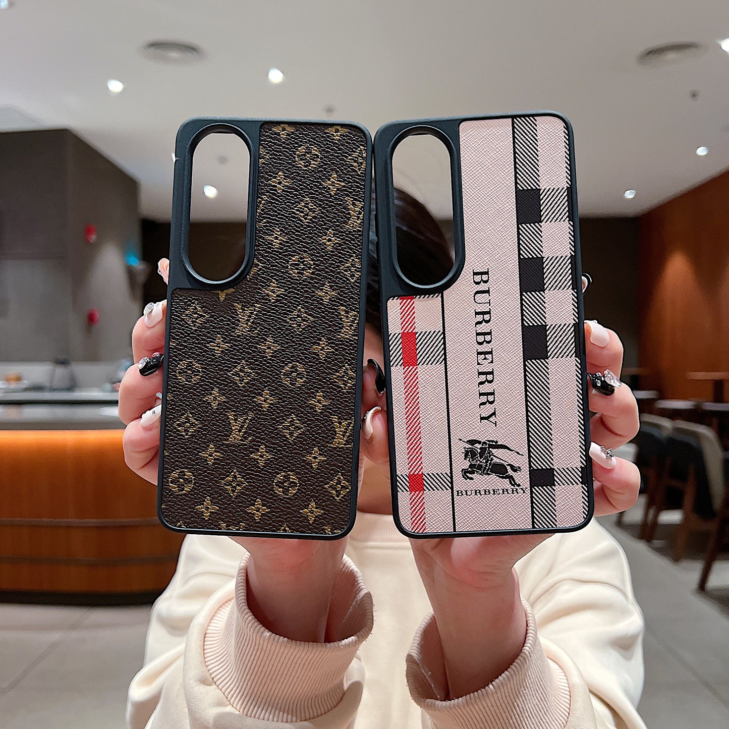 OnePlus Nord CE 4 5g Luxury Branded Leather Designer Case - Burberry