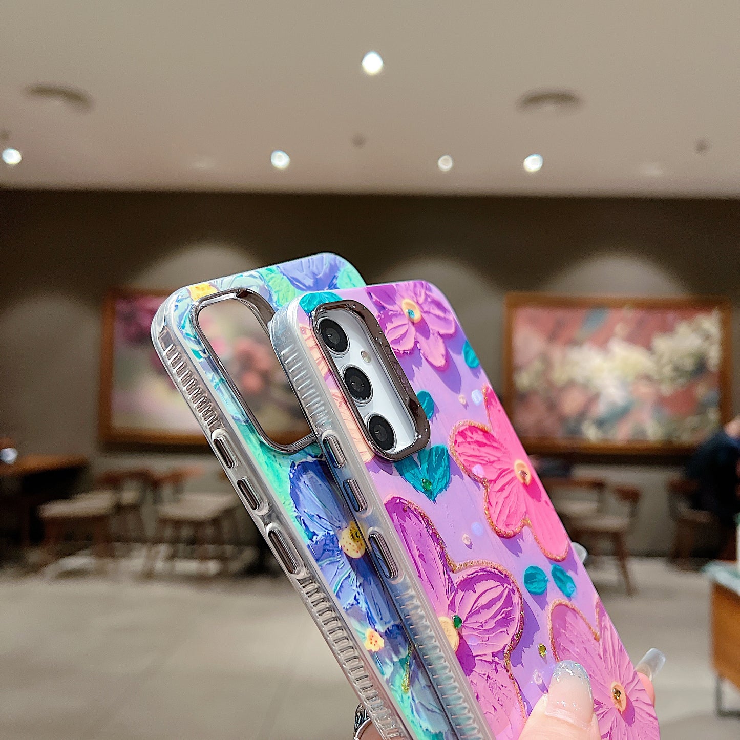 Samsung A34 5G 3D Hot Trending Charms Rhinestone Flowers case - Pattern 5