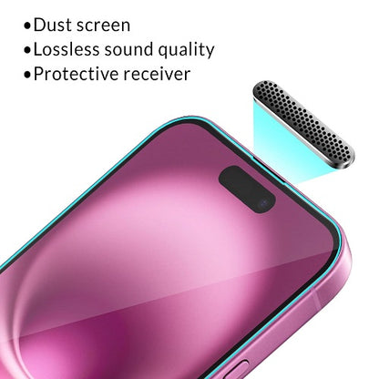 (Pack Of 3) Apple iPhone 16 Border-Less Dust Proof Gorilla Crystal Clear Tempered Glass