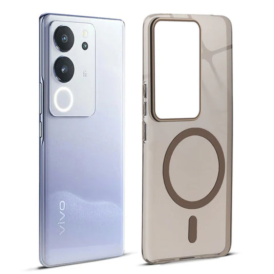 Vivo V29/V29 Pro 5g Crystal Clear Anti-Yellowing Wireless Charging Support Case - Crystal Gold