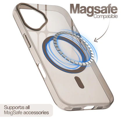 Apple iPhone 17 Premium Crystal Clear Anti-Yellowing Wireless Charging Support Case - Crystal Gold