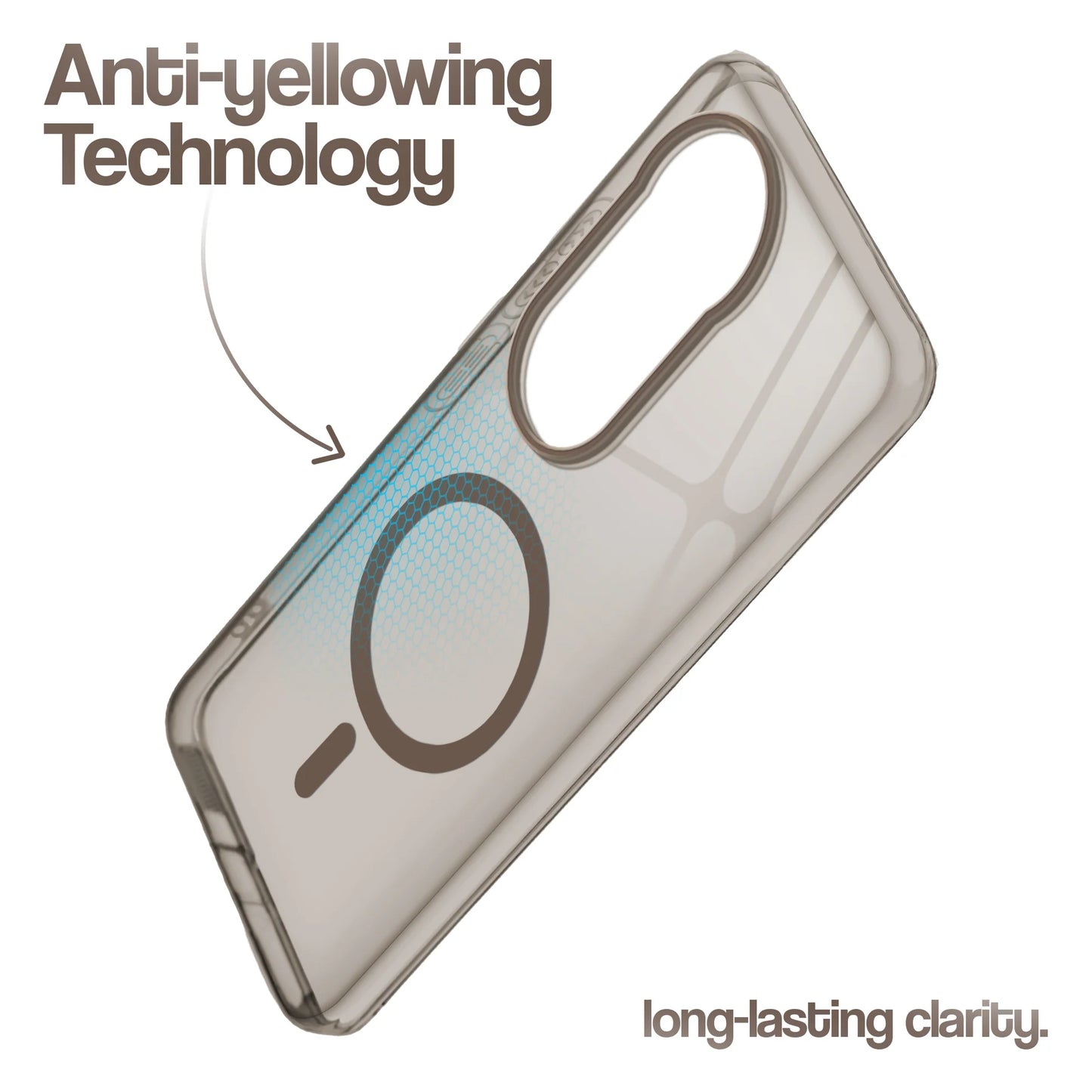 Vivo V50/T4R 5g Crystal Clear Anti-Yellowing Wireless Charging Support Case - Crystal Gold