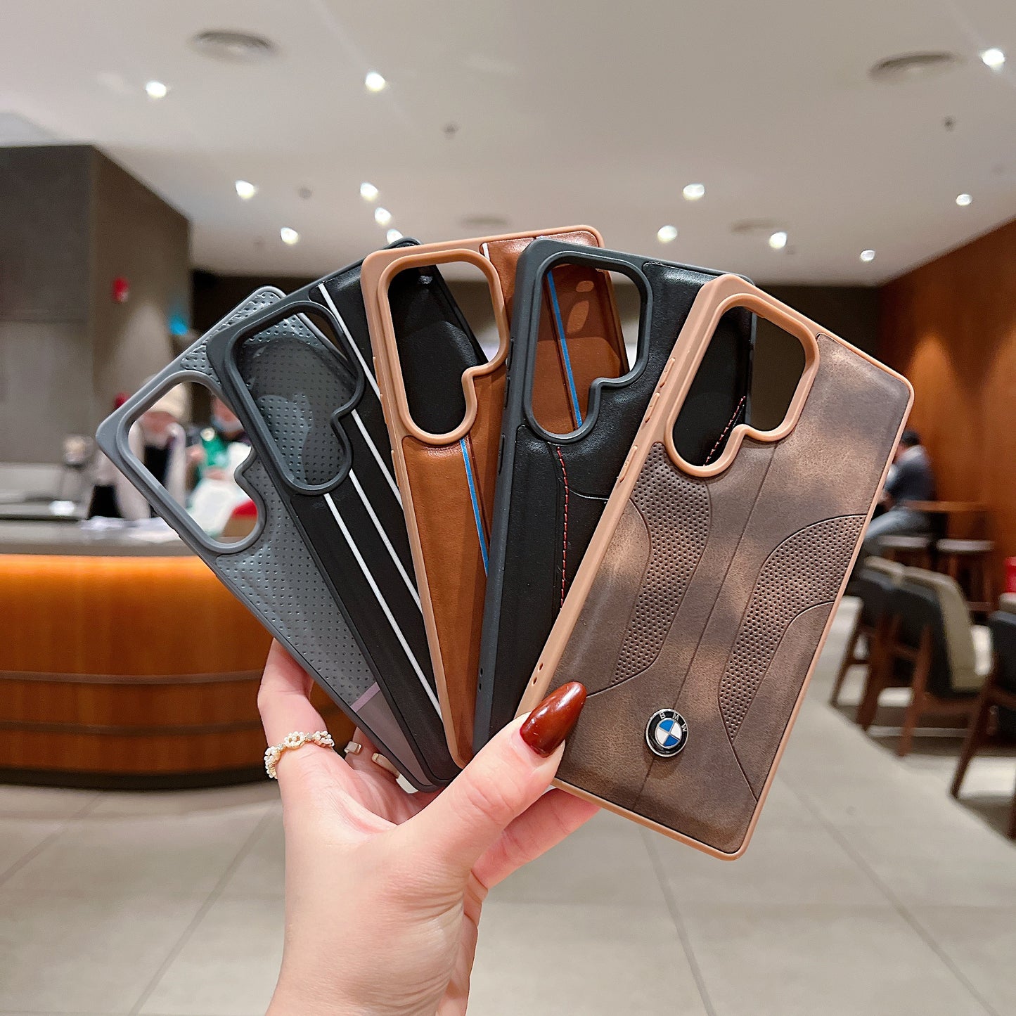 Samsung Ultra Series Luxury Branded Car Logo Leather Case - Mercedes