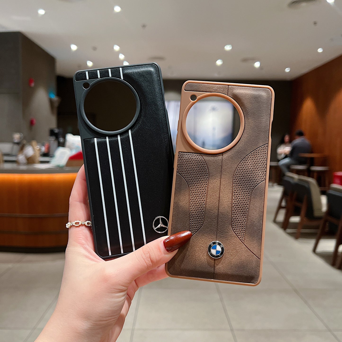 OnePlus 12r 5g Luxury Branded Leather Designer Case -Mercedes