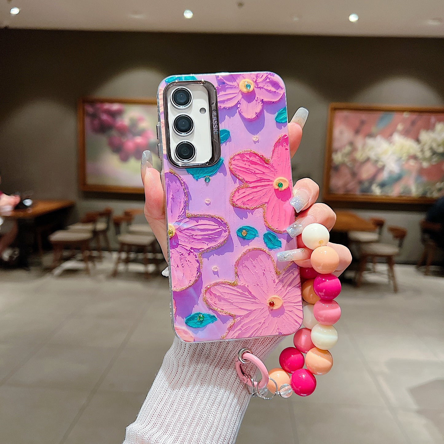 Samsung S23 FE 5G 3D Hot Trending Charms Rhinestone Flowers case - Pattern 3