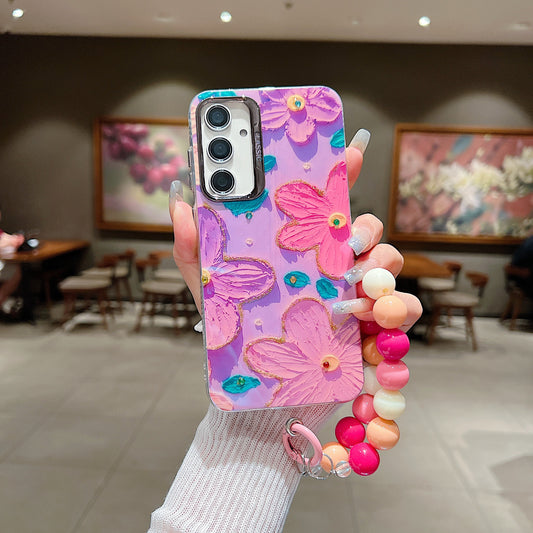 Samsung A35 5G 3D Hot Trending Charms Rhinestone Flowers case - Pattern 3
