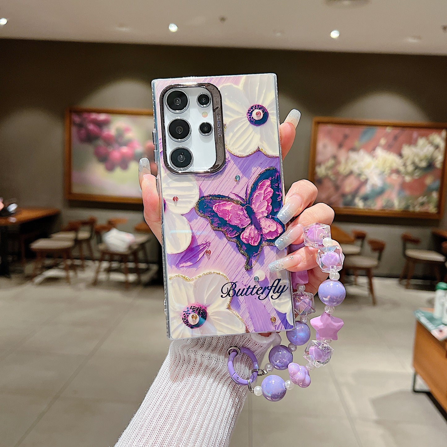 Samsung S23 Ultra 5G 3D Hot Trending Charms Rhinestone Flowers case - Pattern 6