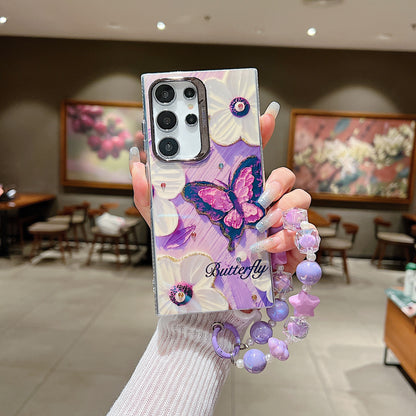 Samsung S23 Ultra 5G 3D Hot Trending Charms Rhinestone Flowers case - Pattern 6