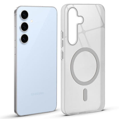 Samsung S24 Fe 5g Crystal Clear Anti-Yellowing Wireless Charging Support Case - Crystal Grey