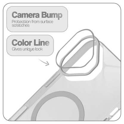 Apple iPhone 17 Premium Crystal Clear Anti-Yellowing Wireless Charging Support Case - Crystal Grey