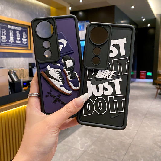 Vivo V40/V40 Pro/T3 Ultra 5g Nike Soft Silicone Cute 3D Cartoon Back Cover Case - Nike 1