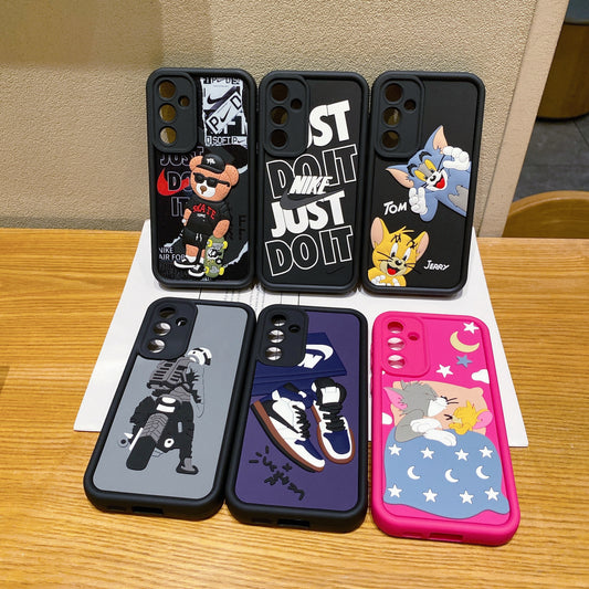 Samsung A35 5G Moto Rider Soft Silicone Cute 3D Cartoon Back Cover Case - Moto Rider