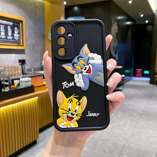 Samsung M34 5G Tom & Jerry Soft Silicone Cute 3D Cartoon Back Cover Case - Tom & Jerry
