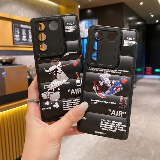 Vivo V27/V27 Pro 5g Matte Soft Puff Jacket Case - Combo 2