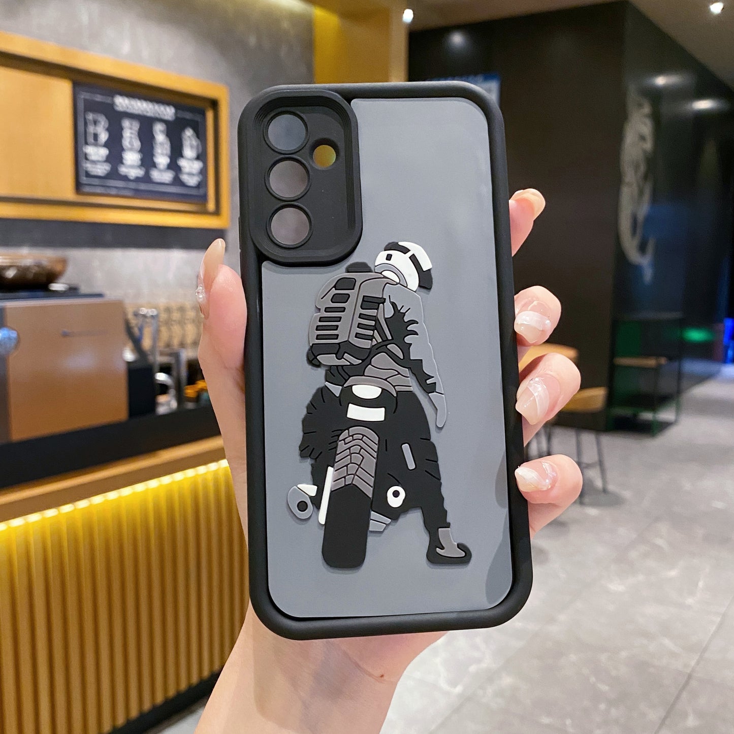 Samsung S24 5G Moto Rider Soft Silicone Cute 3D Cartoon Back Cover Case - Moto Rider