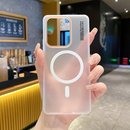 Realme 15 5G Premium Magnetic Frosted Ultra Slim Back Case - White