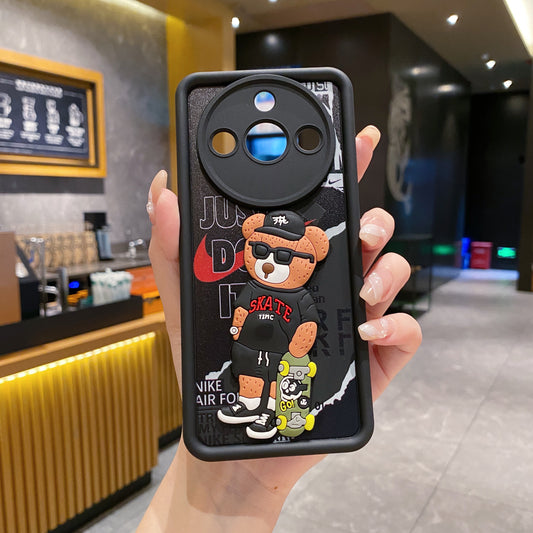 Reame 12 / 12X 5G Bear Soft Silicone Cute 3D Cartoon Back Cover Case - Bear