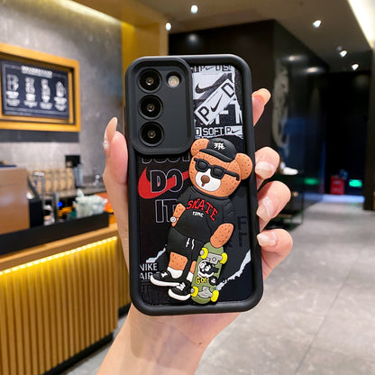 Samsung S20 FE 5G Bear Soft Silicone Cute 3D Cartoon Back Cover Case - Bear