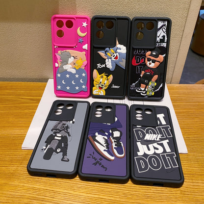Vivo T2 Pro / iQoo Z7 Pro 5G Tom & Jerry Soft Silicone Cute 3D Cartoon Back Cover Case - Tom & Jerry
