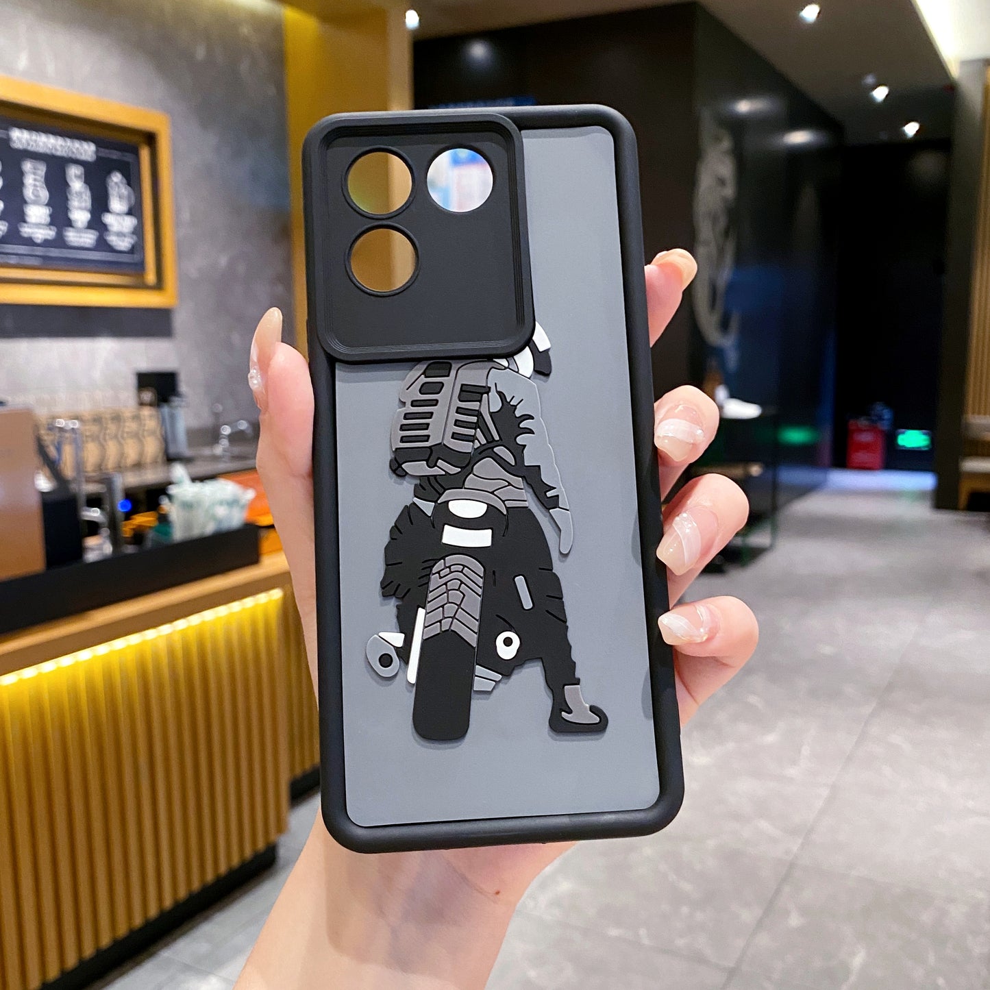 Vivo T2 Pro 5G Moto Rider Soft Silicone Cute 3D Cartoon Back Cover Case - Moto Rider