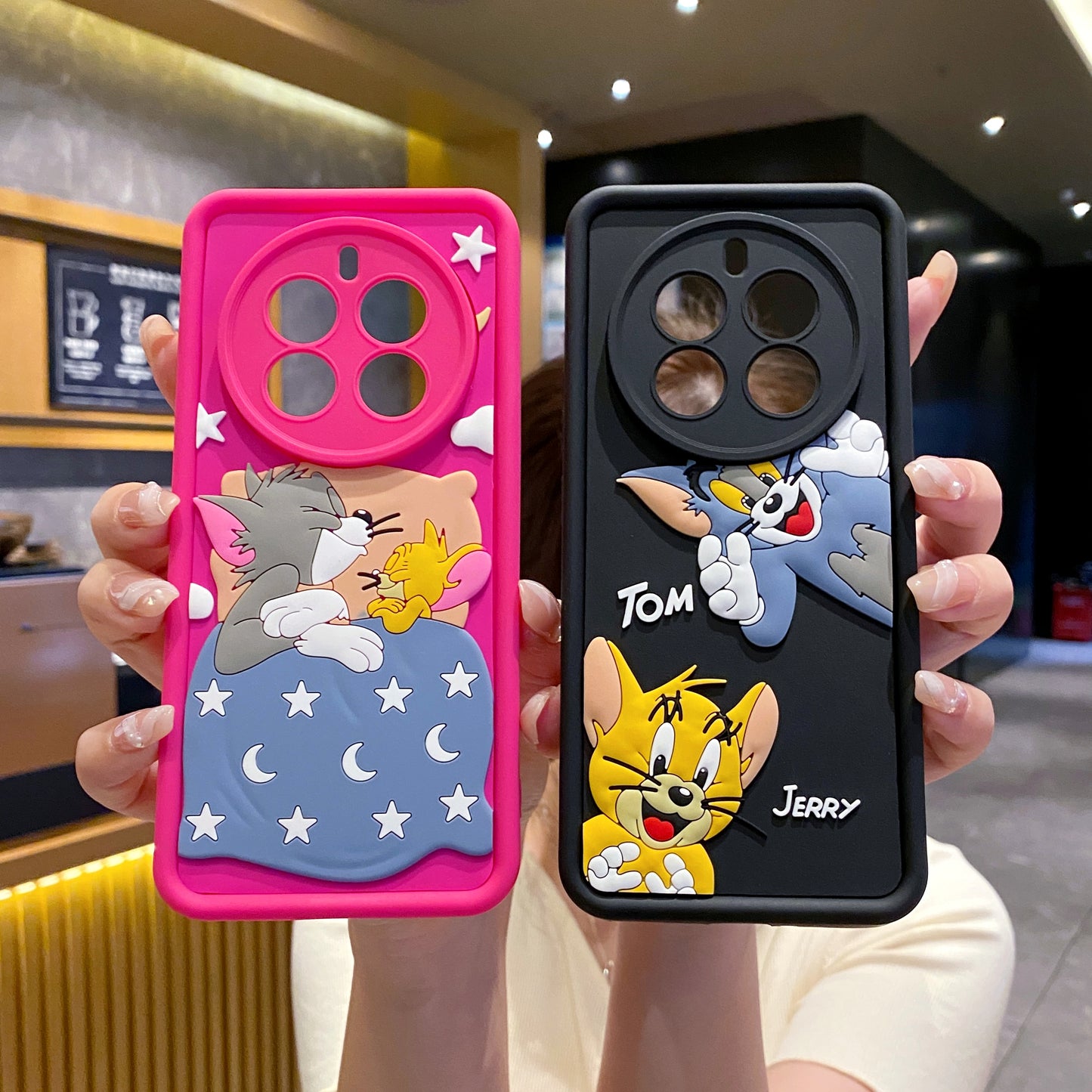 Realme P1/Narzo 70/Narzo 70 Pro 5G Tom & Jerry Soft Silicone Cute 3D Cartoon Back Cover Case - Tom & Jerry