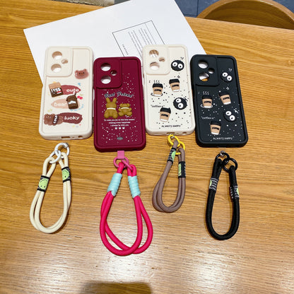 OnePlus Nord CE 3 Lite 5G Coffee Soft Silicone Lanyard Back Cover Case - Lanyard 4